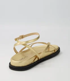 Best Sale Midas Shoes Hava Gold Leather Sandals
