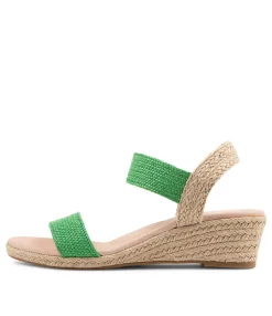 Fashion Midas Shoes Havana Jade Weave Elastic Espadrilles