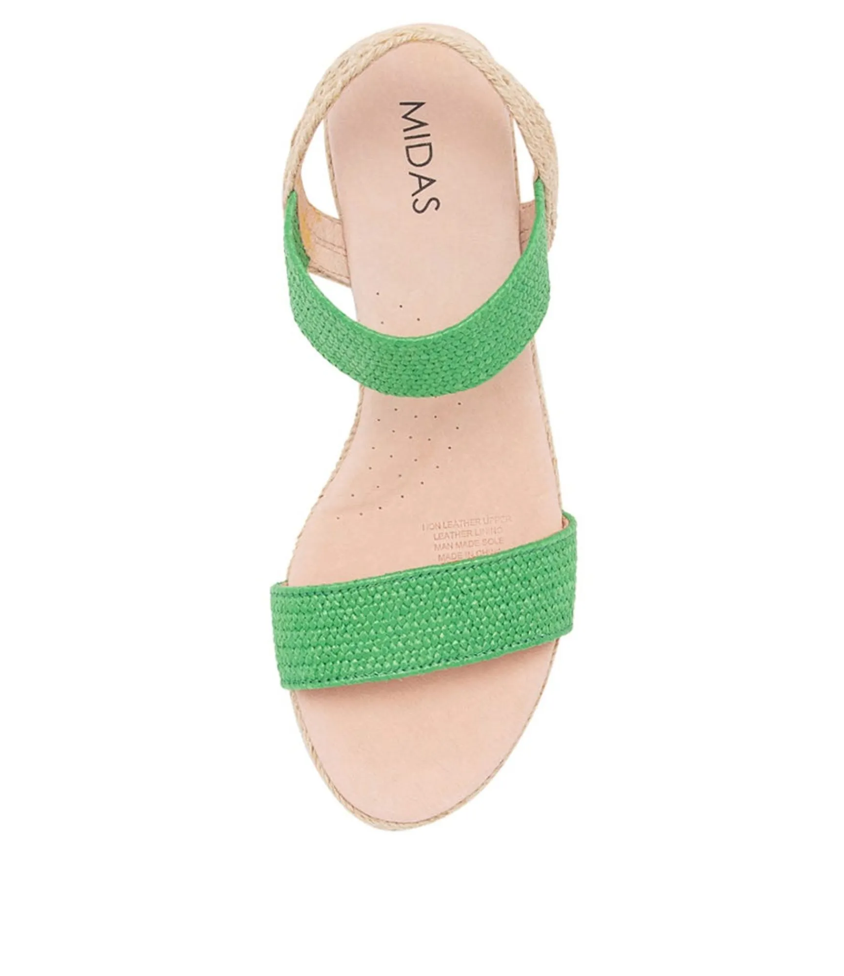 Fashion Midas Shoes Havana Jade Weave Elastic Espadrilles