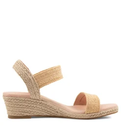 Shop Midas Shoes Havana Natural Weave Elastic Espadrilles