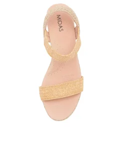 Shop Midas Shoes Havana Natural Weave Elastic Espadrilles