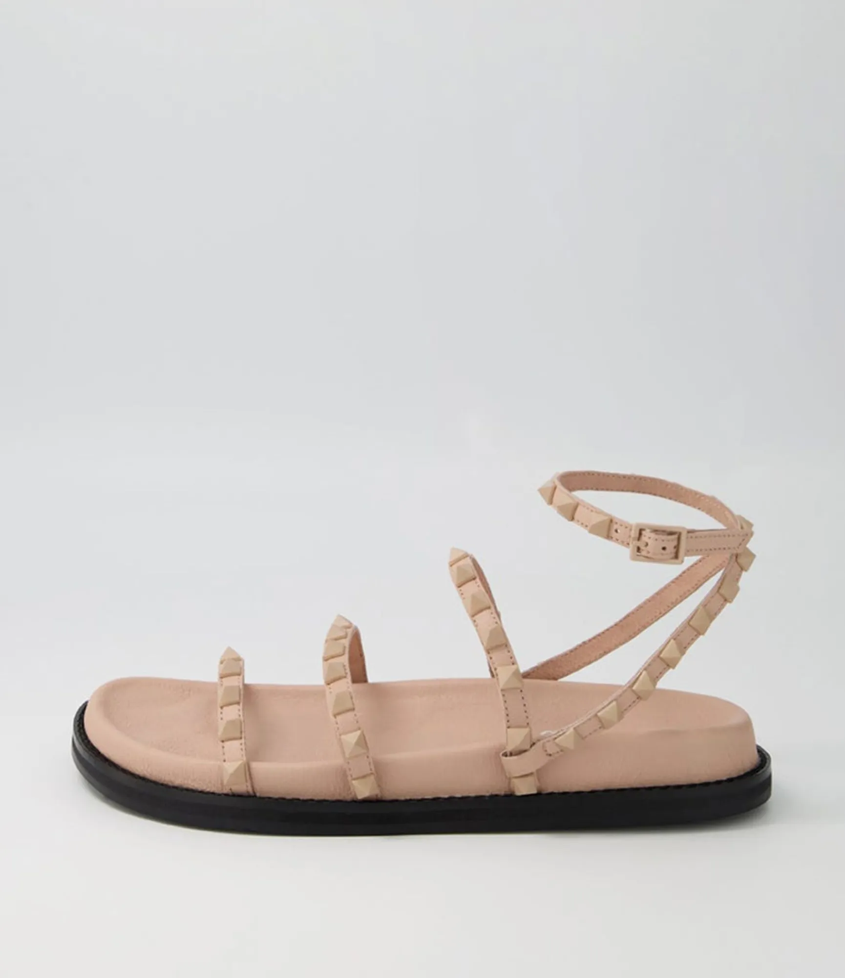 Store Midas Shoes Hazle Nude Leather Sandals