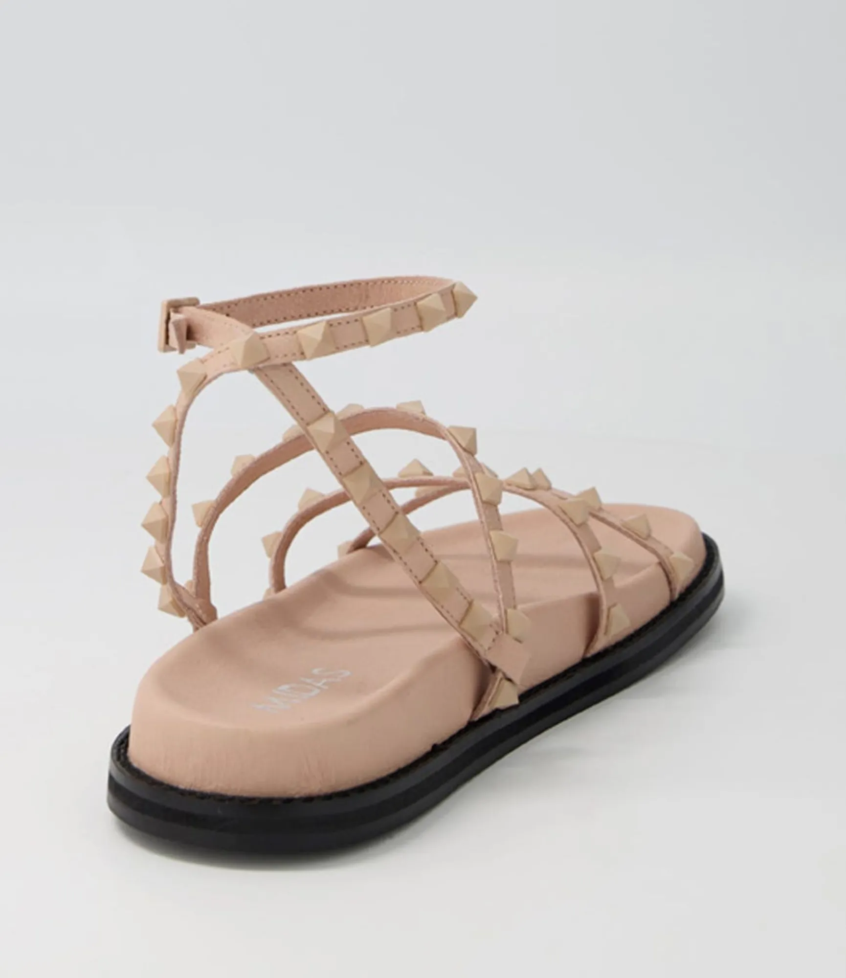Store Midas Shoes Hazle Nude Leather Sandals