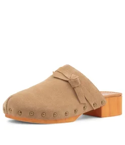 Cheap Midas Shoes Hearmi Camel Suede Mules