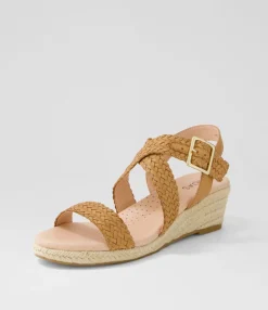 Store Midas Shoes Heathered Tan Leather Sandals