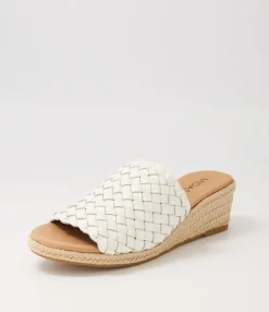 Cheap Midas Shoes Heda White Leather Sandals
