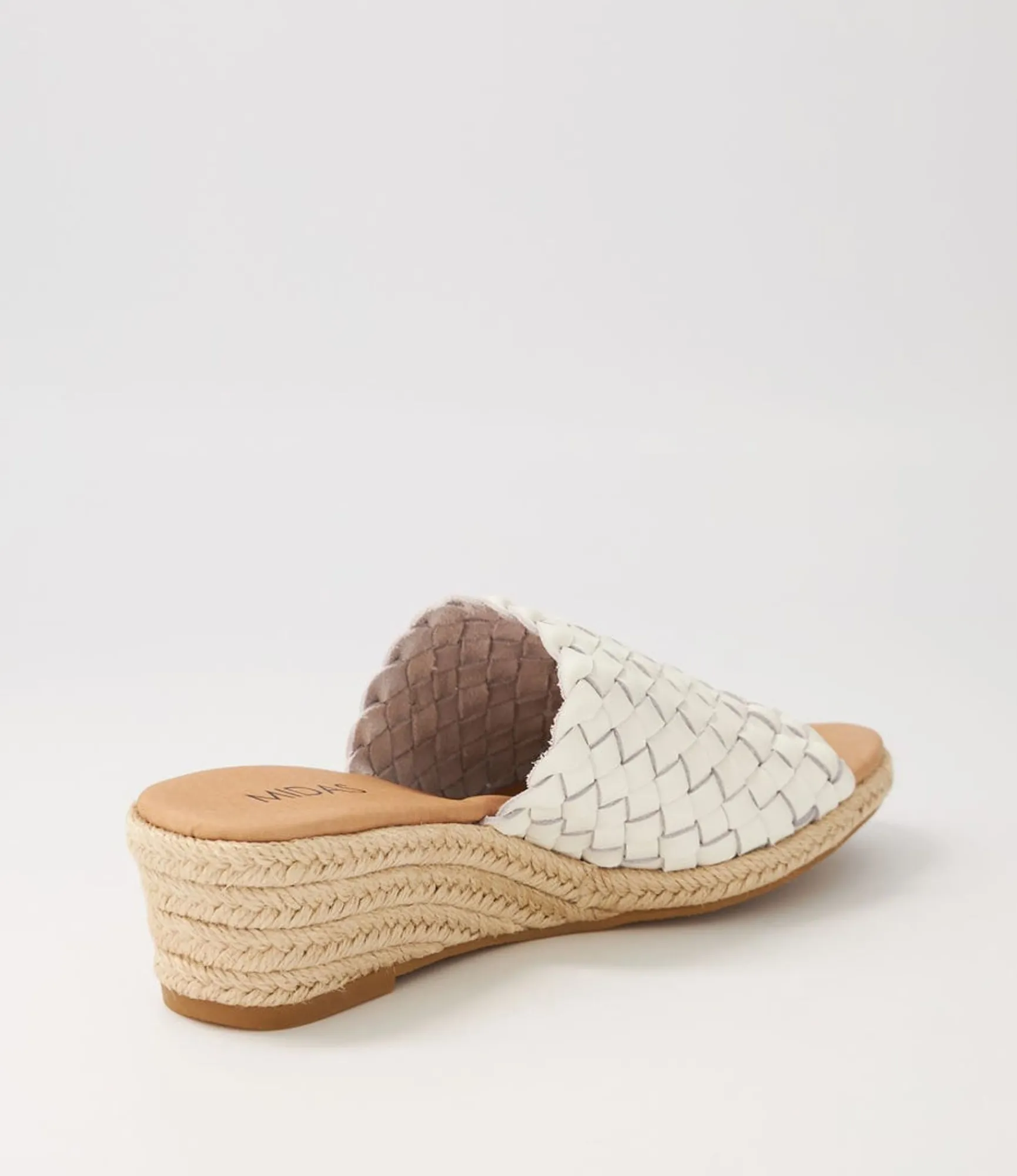 Cheap Midas Shoes Heda White Leather Sandals