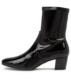 Clearance Midas Shoes Heidi Black Patent Ankle Boots