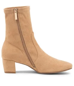 Hot Midas Shoes Heidi Sand Microsuede Ankle Boots