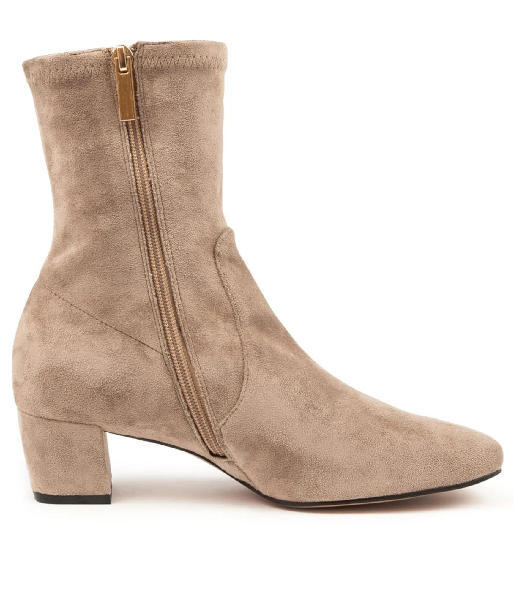 New Midas Shoes Heidi Taupe Microsuede