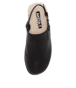 Cheap Midas Shoes Holmes Black Leather Heels