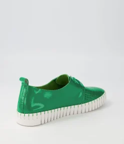 Flash Sale Midas Shoes Husto Emerald White Patent Leather Sneakers