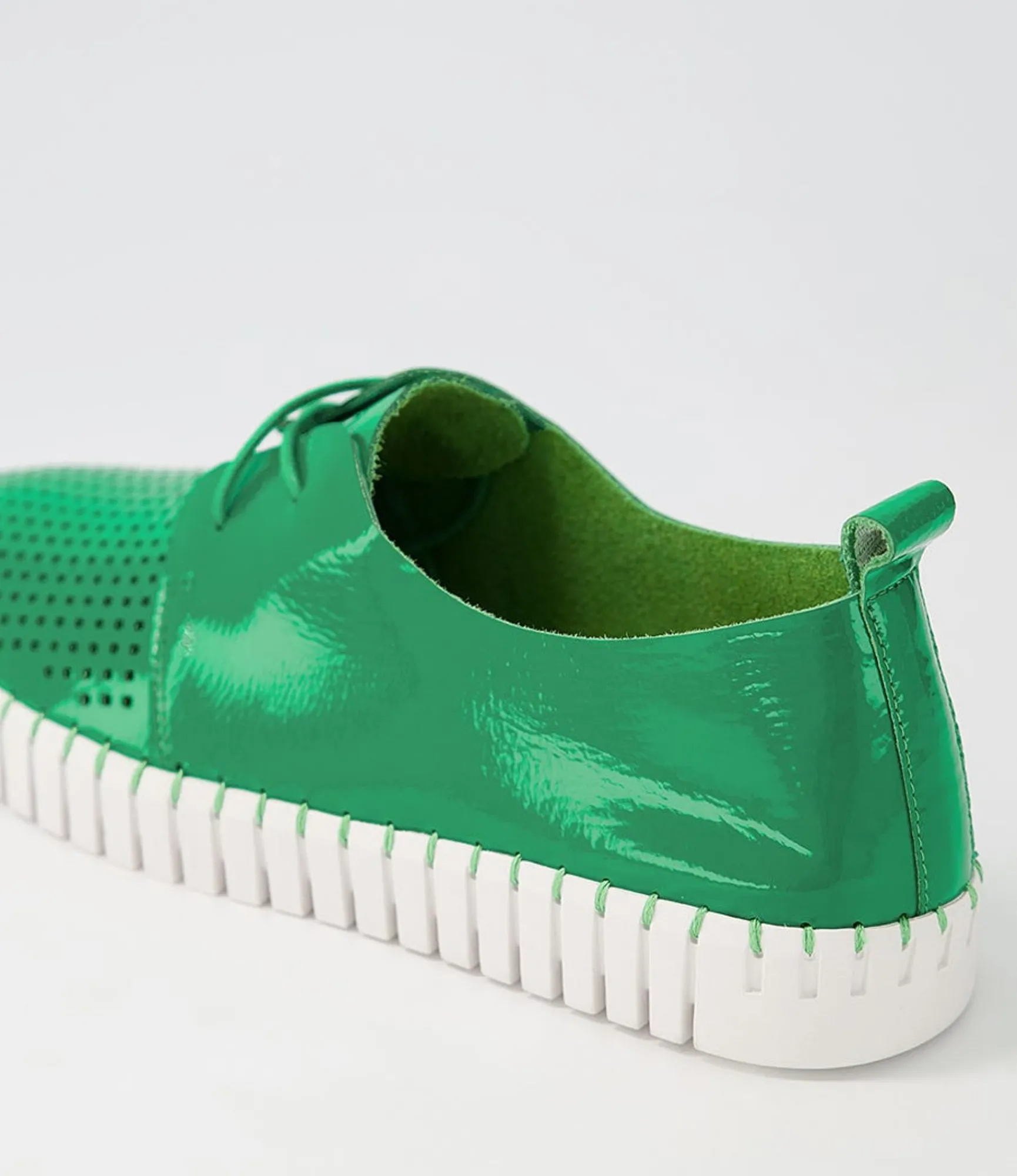 Flash Sale Midas Shoes Husto Emerald White Patent Leather Sneakers