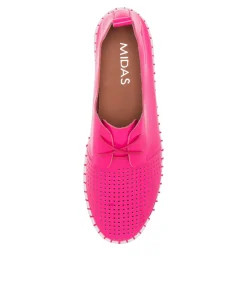 Outlet Midas Shoes Husto Hot Pink Patent Leather Sneakers Ws