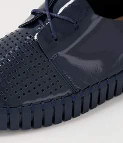 Outlet Midas Shoes Husto Navy Patent Leather Sneakers