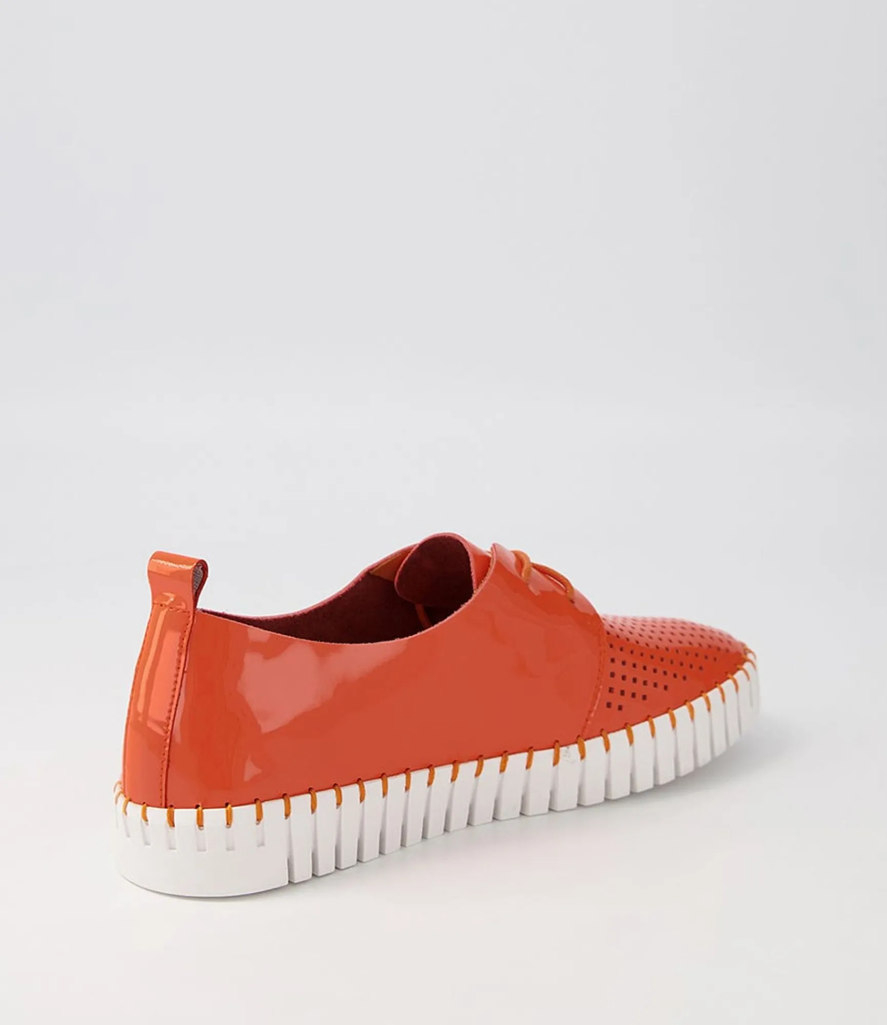 Discount Midas Shoes Husto Orange Patent Leather Sneakers