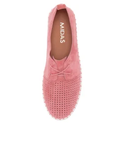 Best Midas Shoes Husto Pink Suede Sneakers Ws