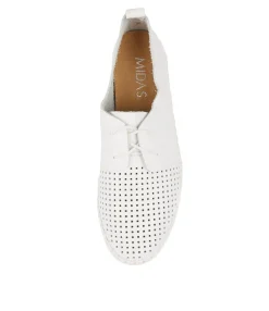 Clearance Midas Shoes Husto White Leather