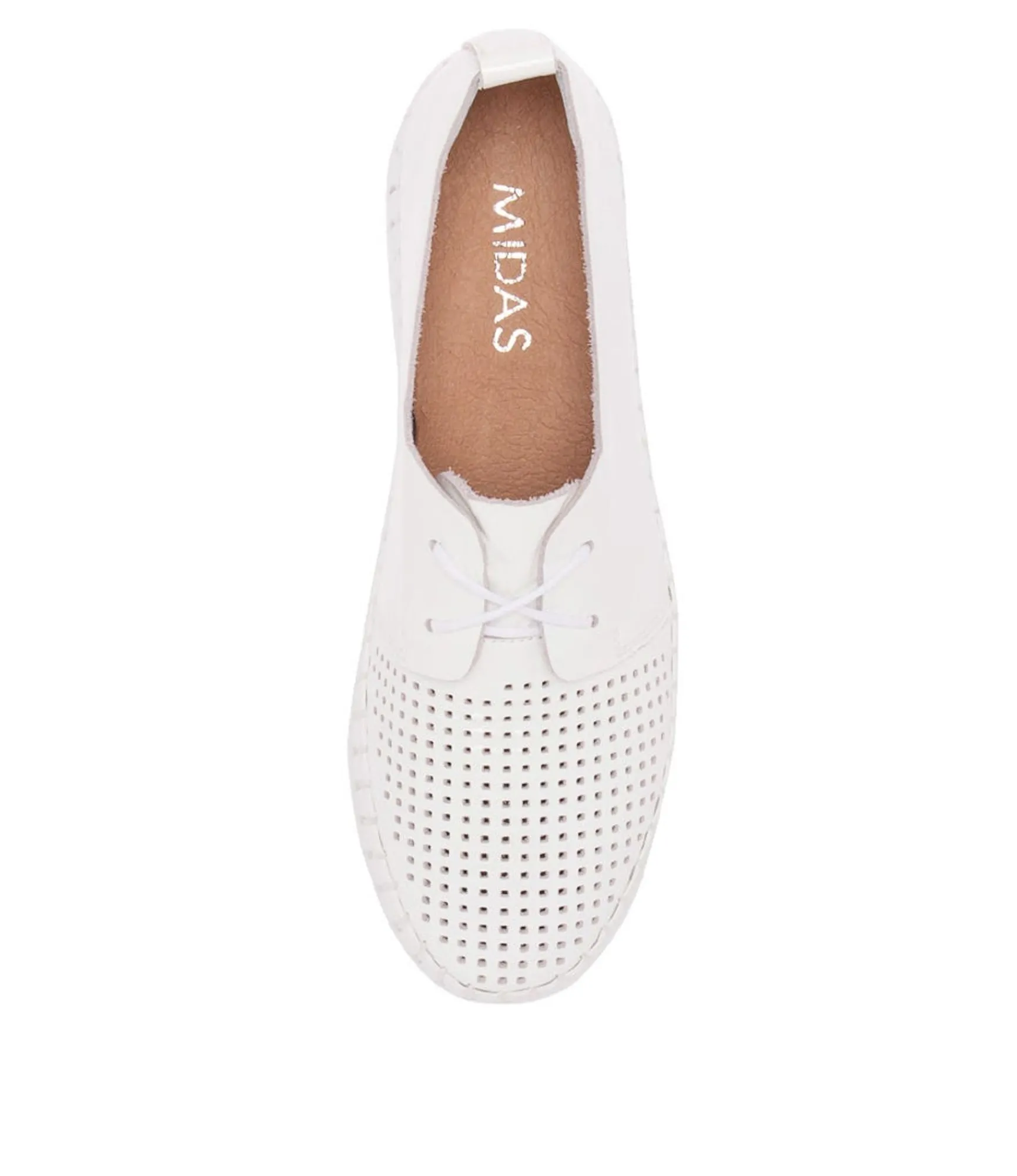 Outlet Midas Shoes Husto White Patent Leather Sneakers Ws