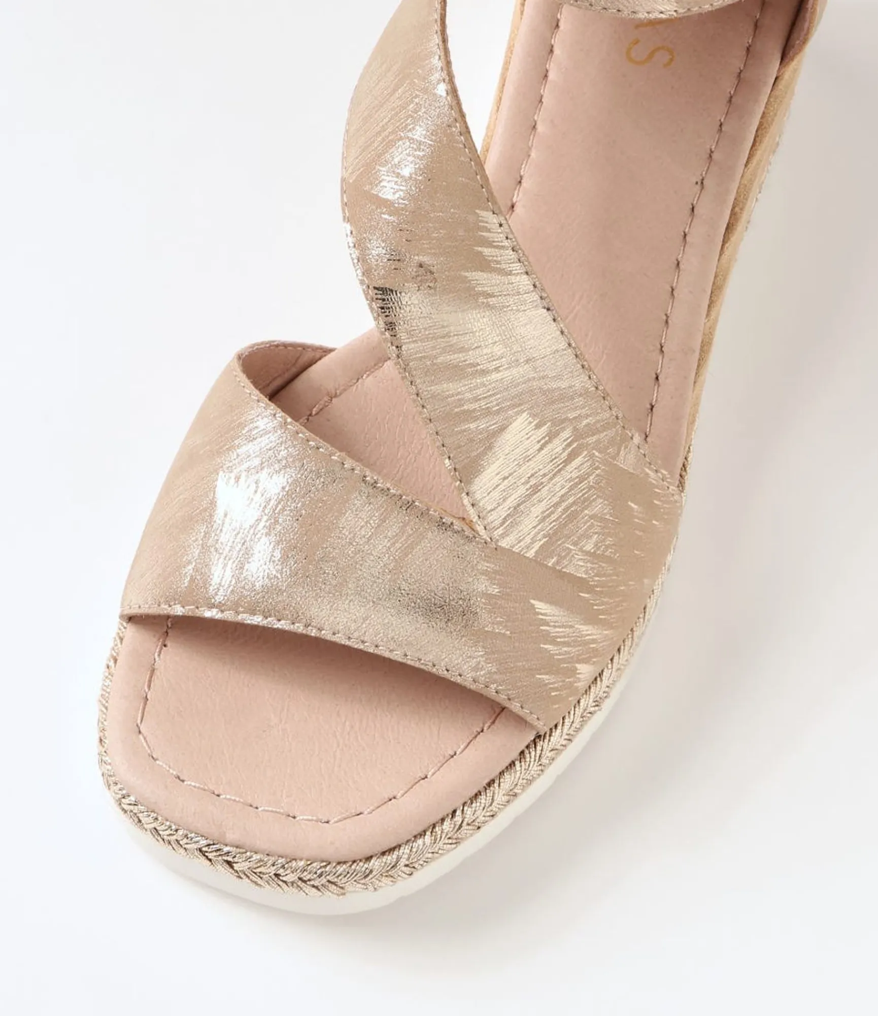 Shop Midas Shoes Iddy Platino Scratch Leather Sandals