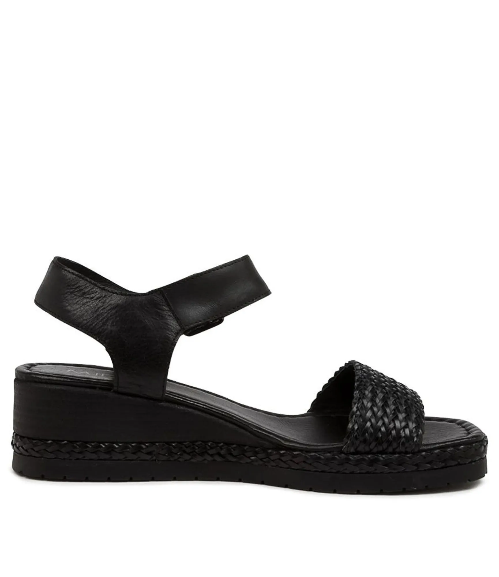 Clearance Midas Shoes Imara Black Weave-Leather