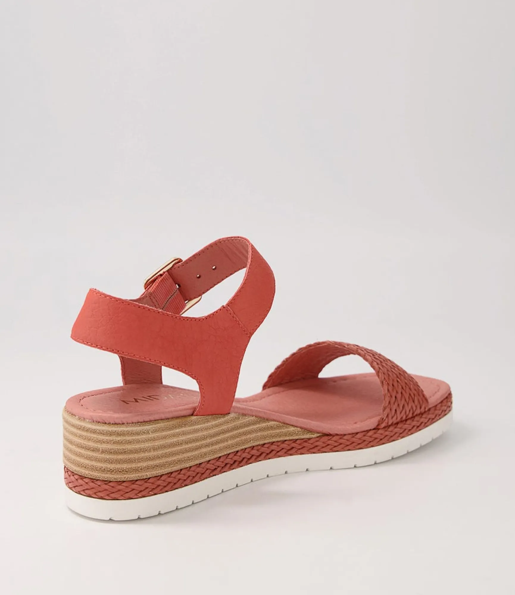 Cheap Midas Shoes Imara Orange Weave Leather Sandals