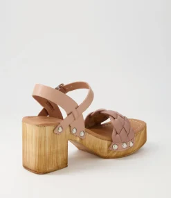 Discount Midas Shoes Irysy Nude Leather Sandals