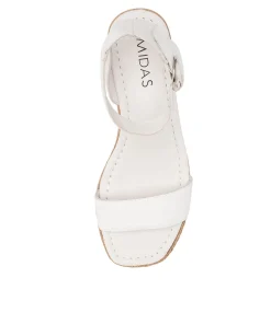Discount Midas Shoes Ivana White Leather