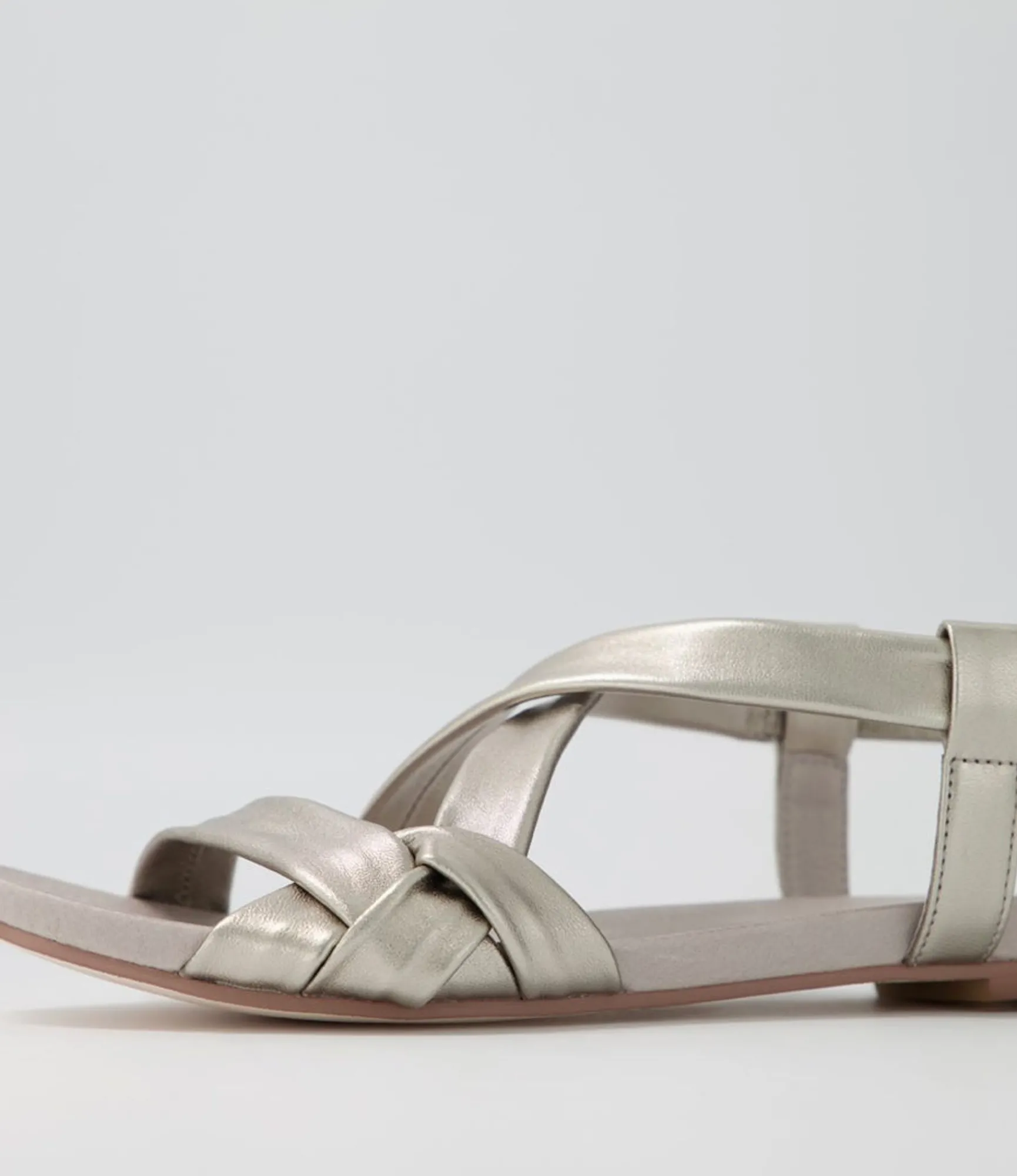 Outlet Midas Shoes Jada Argento Leather Sandals