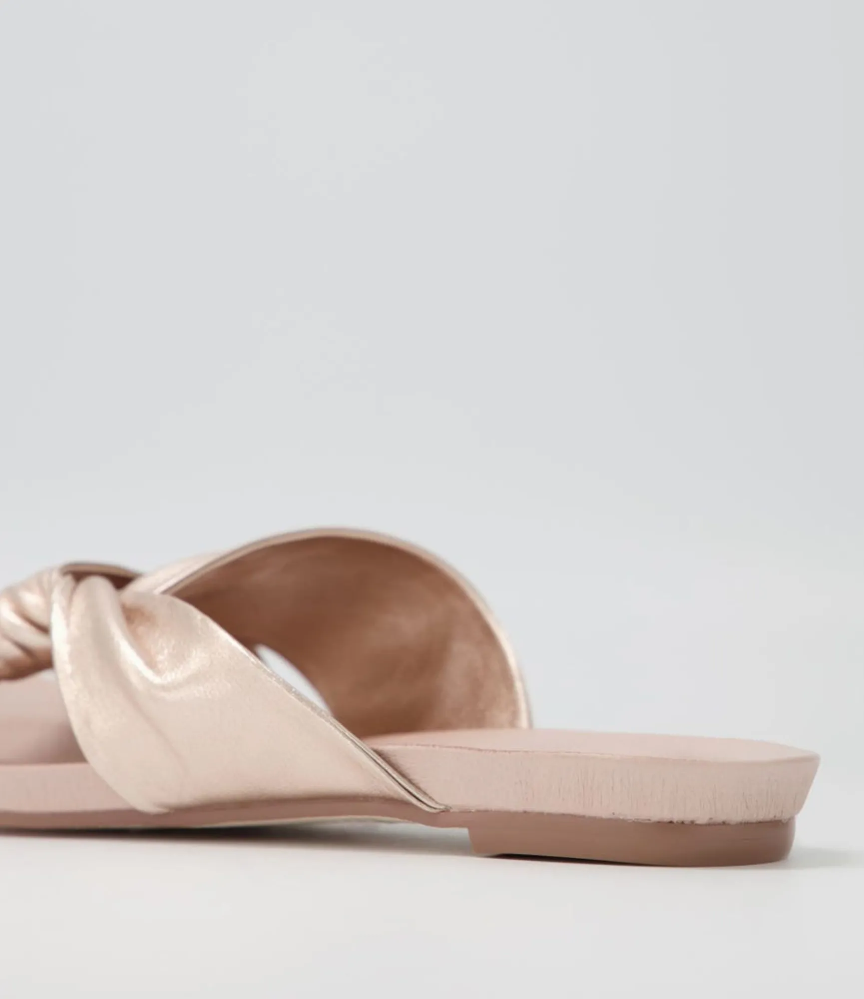 Cheap Midas Shoes Jaffer Pale Rose Gold Leather Sandals