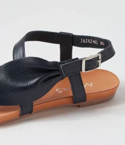 Fashion Midas Shoes Jajaz Navy Leather Sandals