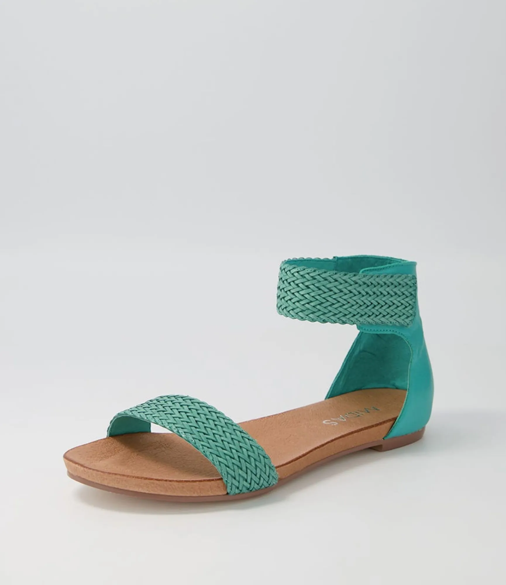 Sale Midas Shoes Jallan Emerald Weave Leather Sandals