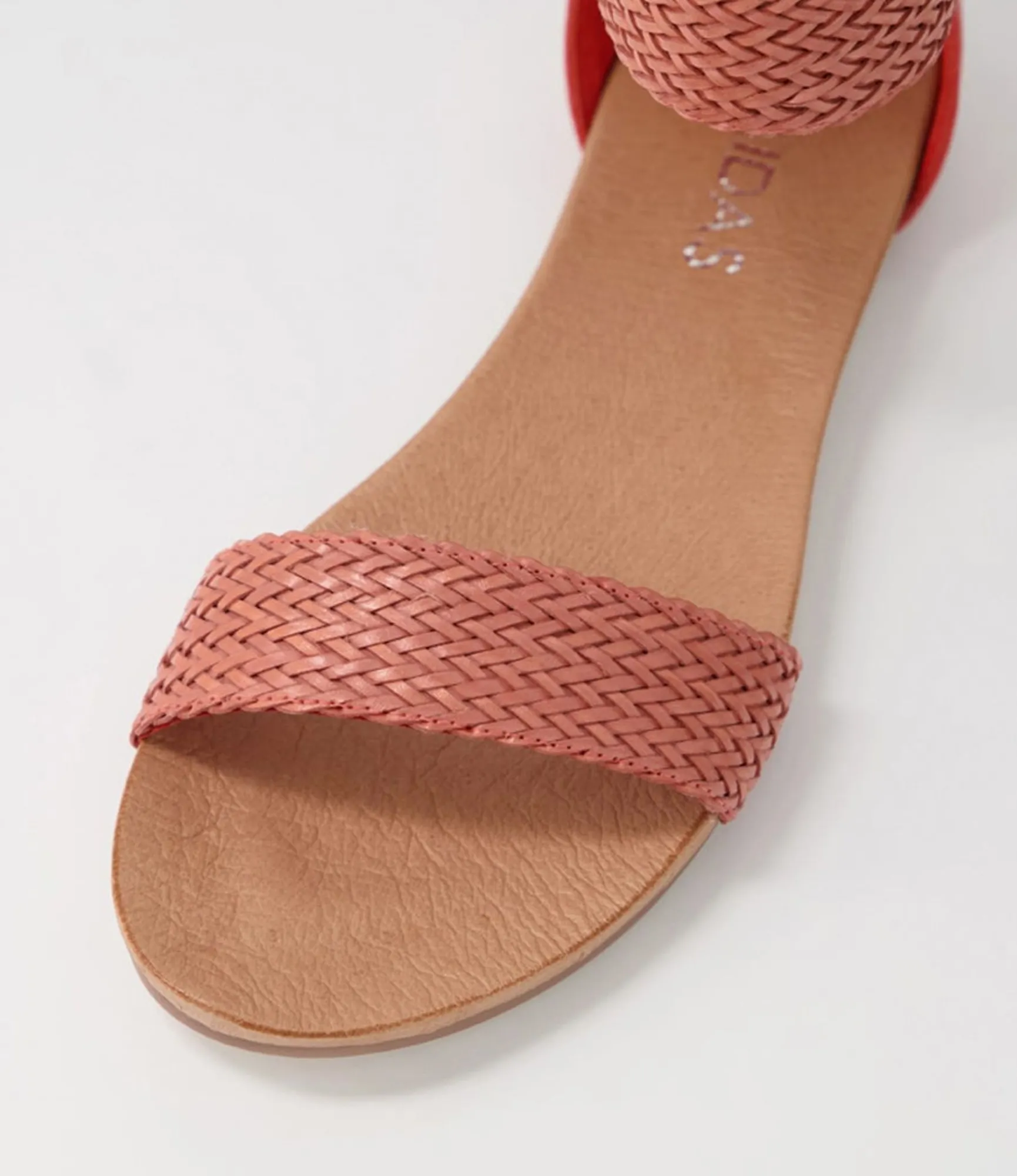 Outlet Midas Shoes Jallan Orange Weave Leather Sandals