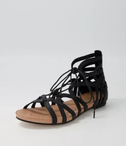 Cheap Midas Shoes Jass Black Leather Sandals