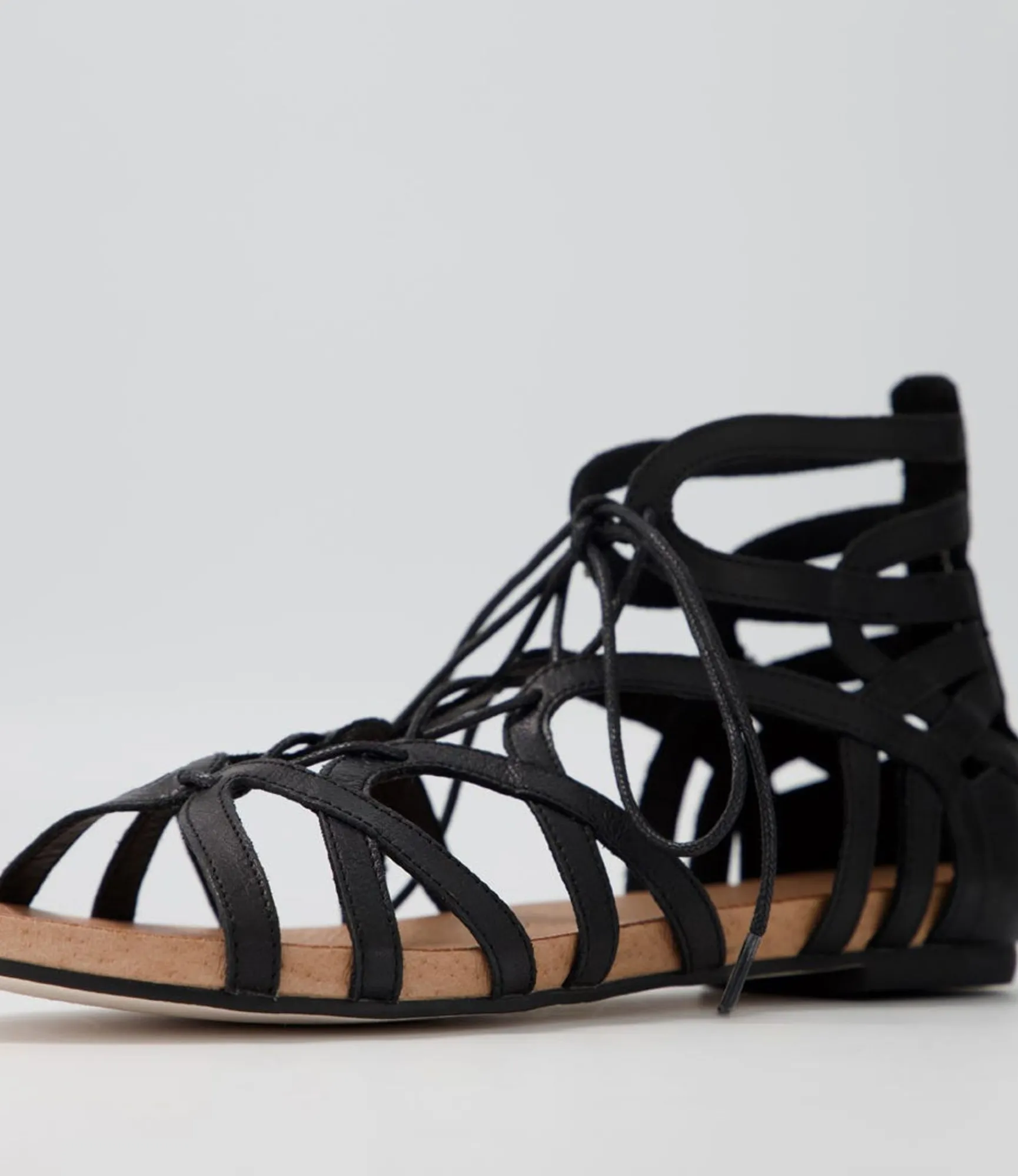 Cheap Midas Shoes Jass Black Leather Sandals