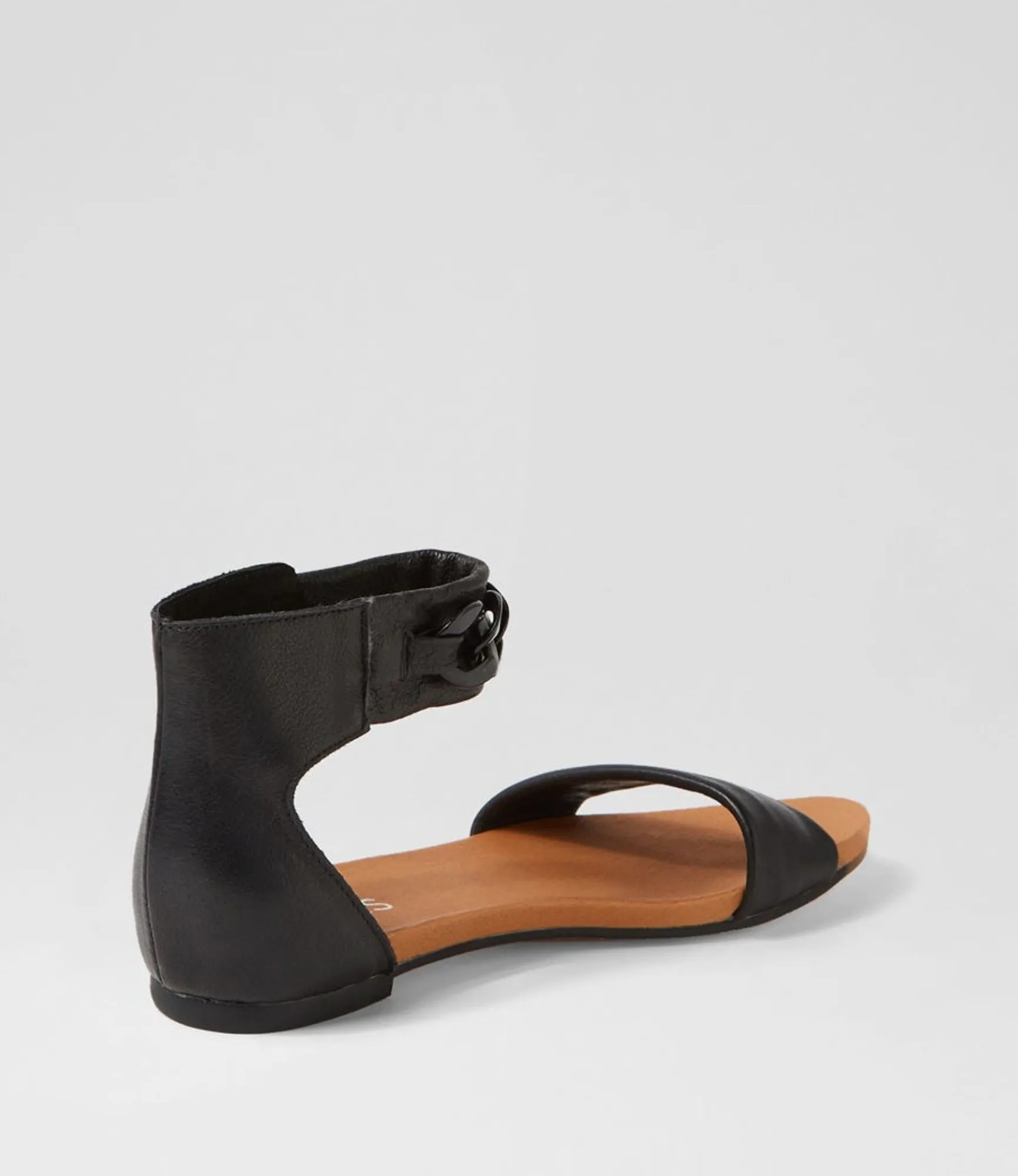 Best Sale Midas Shoes Jazzis Black Leather Sandals
