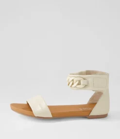 Discount Midas Shoes Jazzis Milk Leather Sandals