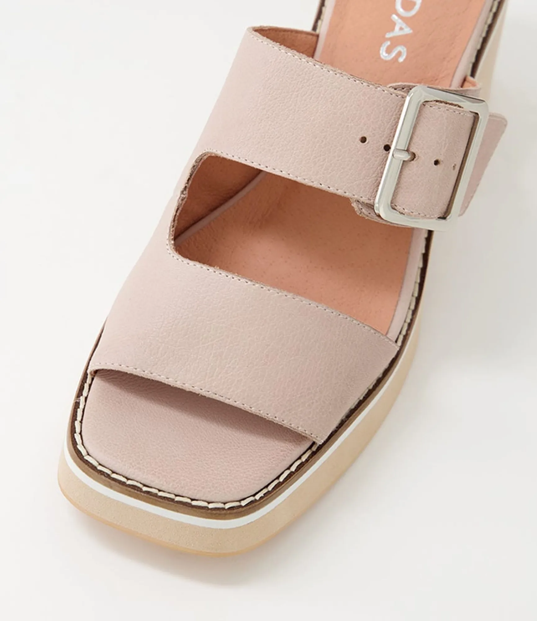 Sale Midas Shoes Jeddal Cafe Leather Slides