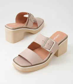 Sale Midas Shoes Jeddal Cafe Leather Slides