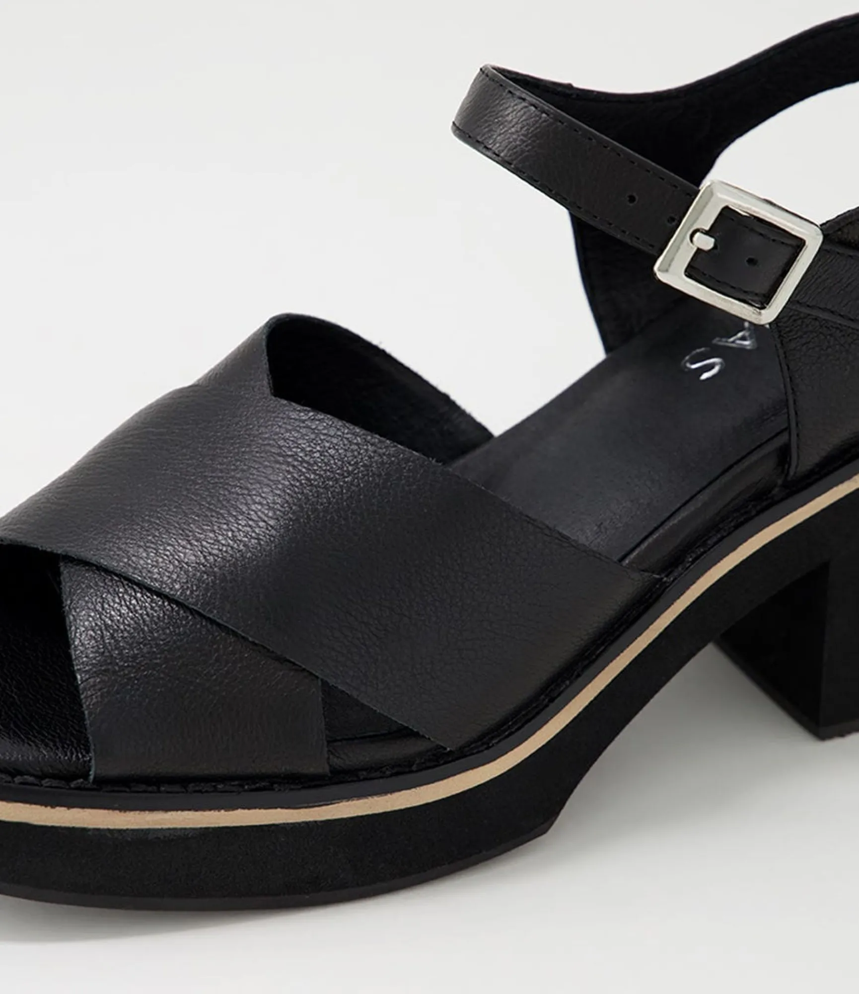 Cheap Midas Shoes Jeddie Black Leather Sandals
