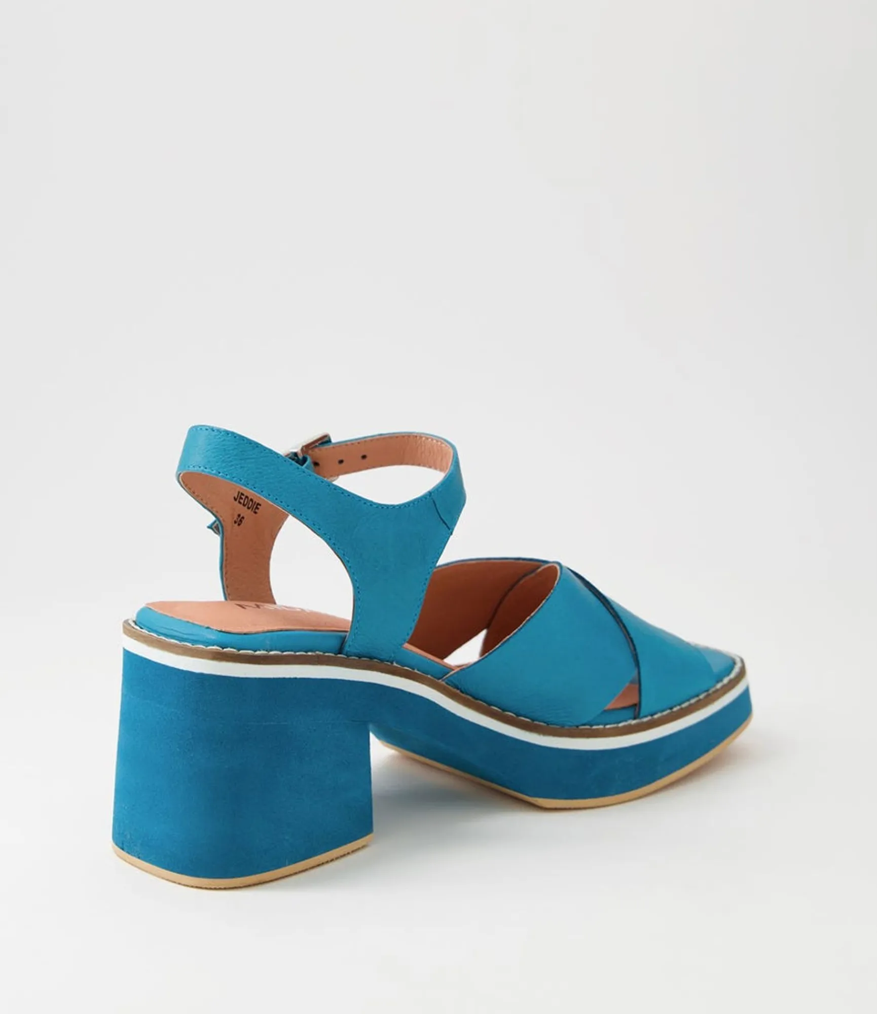 Cheap Midas Shoes Jeddie Peacock Leather Sandals