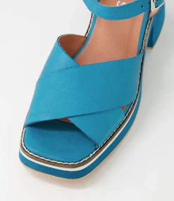 Cheap Midas Shoes Jeddie Peacock Leather Sandals