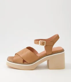 Cheap Midas Shoes Jeddie Tan Leather Sandals