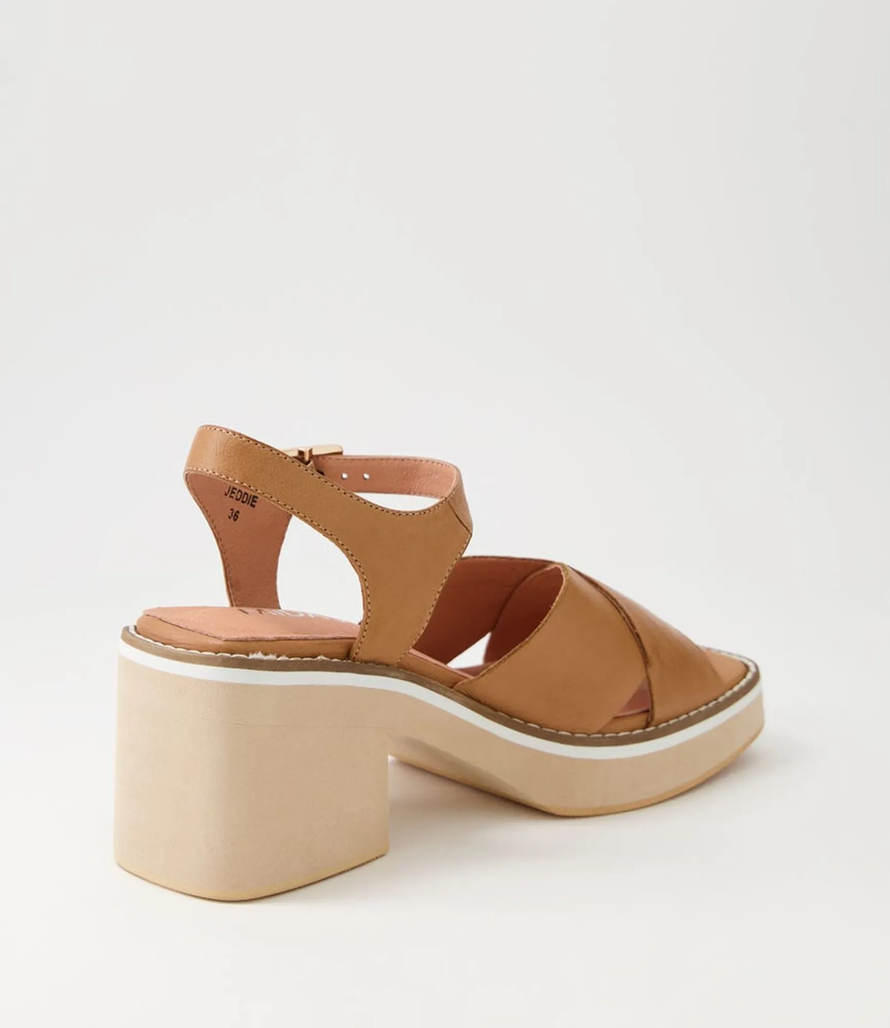 Cheap Midas Shoes Jeddie Tan Leather Sandals