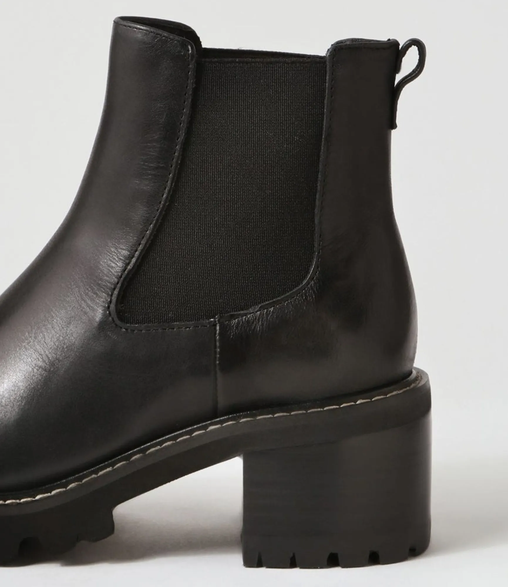 Hot Midas Shoes Jessies Black Leather Elastic Chelsea Boots