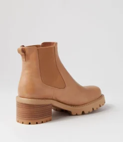 Sale Midas Shoes Jessies Cappuccino Leather Elastic Chelsea Boots