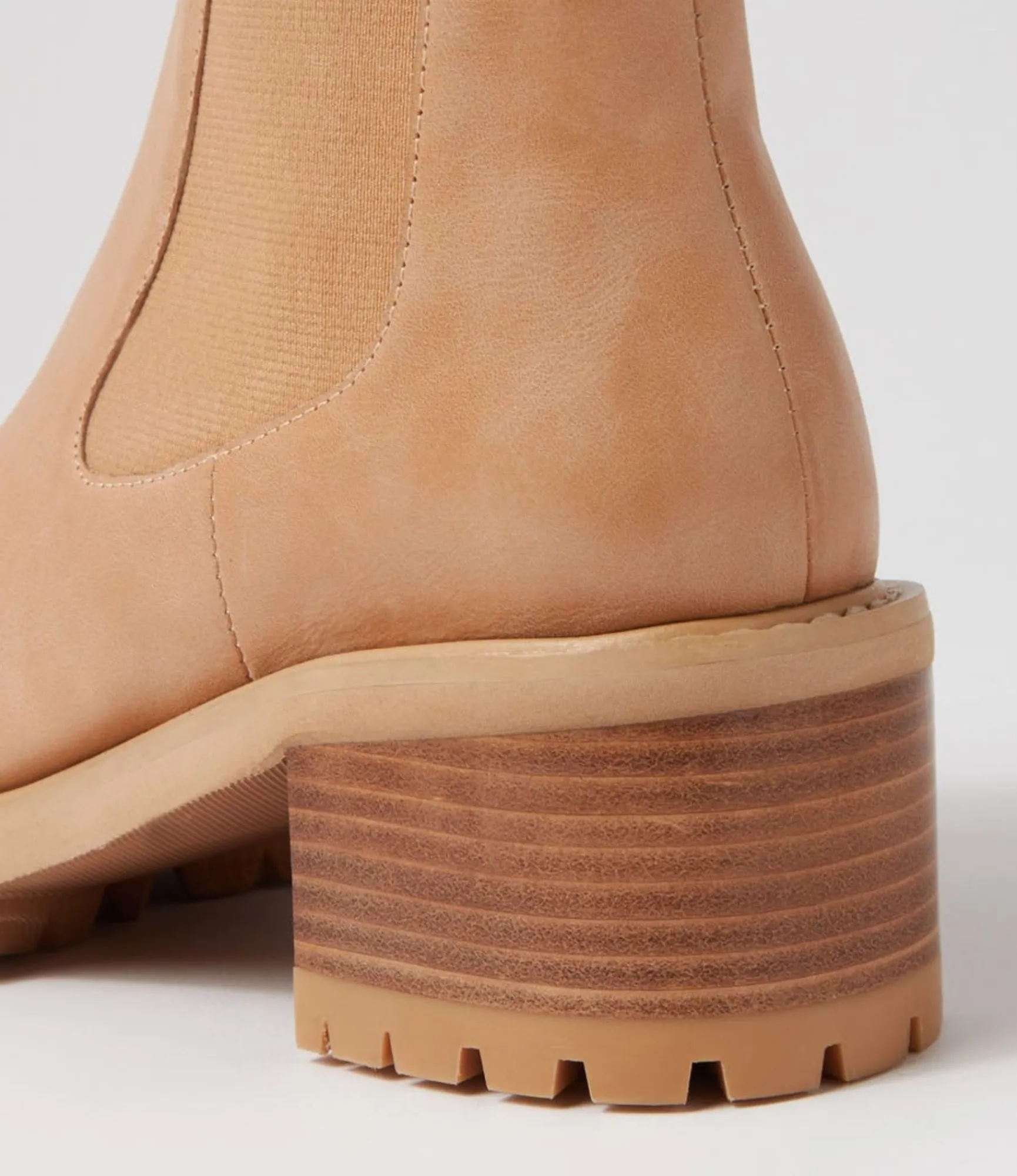 Sale Midas Shoes Jessies Cappuccino Leather Elastic Chelsea Boots