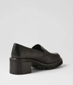 Hot Midas Shoes Jinner Black Leather Heels