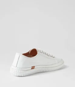 Hot Midas Shoes Jittery White Leather Sneakers