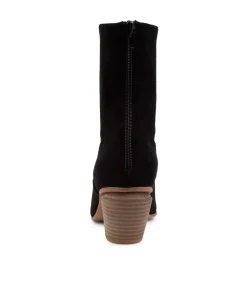 Clearance Midas Shoes Jollie Black Microsuede Ankle Boots